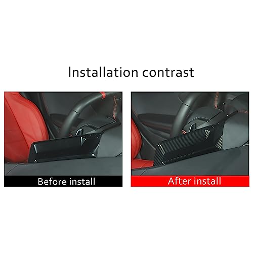 Daeiclru Car Infotainment Screen Navigation Back Cover Compatible with Corvette C8 20202023 ABS Center Console Screen Cover Trim Interior Dash Trim Accessories Carbon Fiber Pattern - Image 3