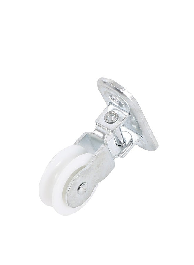 LAWAZIM Hinged Pulley Wheel - 40mm White - Grooved Wheel for Smooth Loading, Wall Mount Pulley with Mounting Holes, Ideal for Fitness Systems, DIY Projects, Clotheslines, and Lifting Mechanisms  - Image 2