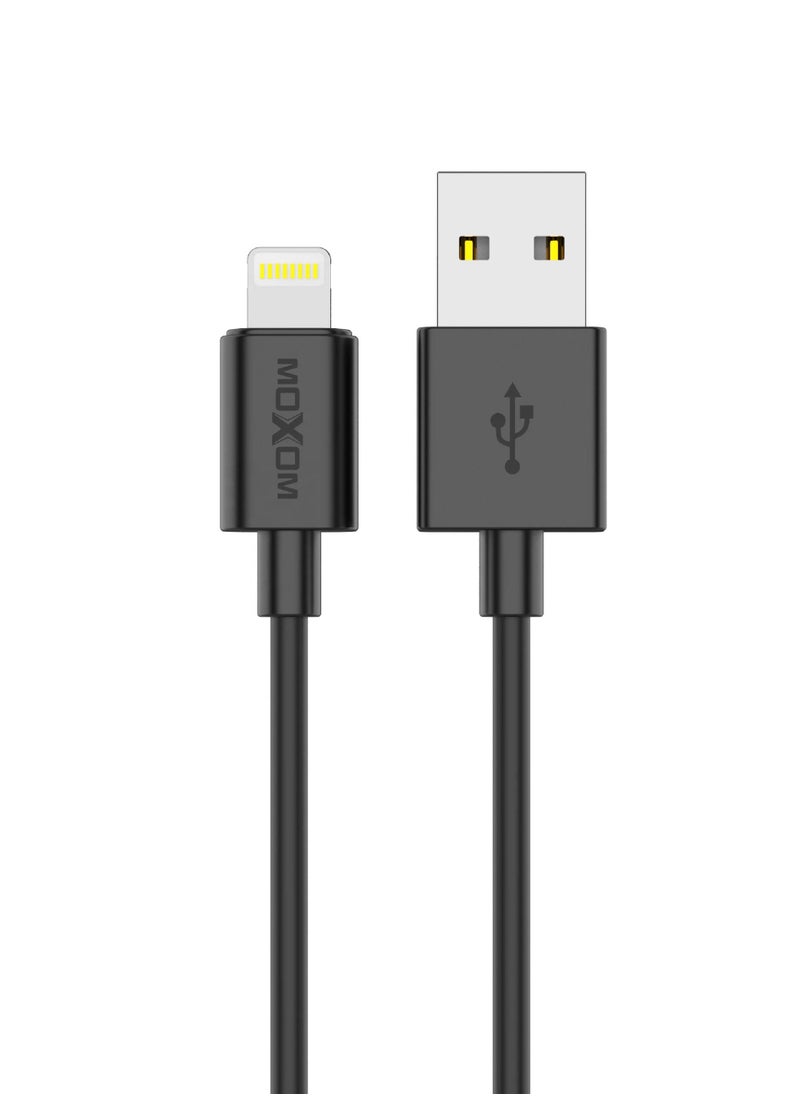 MOXOM CB103 Charging cable for Apple iPhone Black  - Image 1