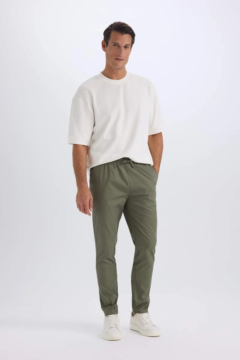 Defacto  jogger Super Skinny Hem Gabardine Trousers for Men | Best Price UAE