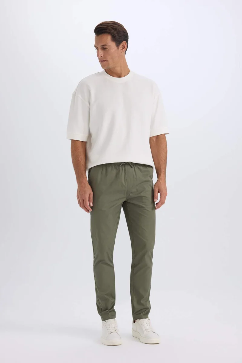 ديفاكتو jogger Super Skinny Hem Gabardine Trousers