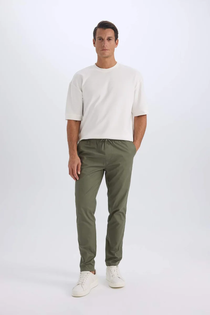 ديفاكتو jogger Super Skinny Hem Gabardine Trousers