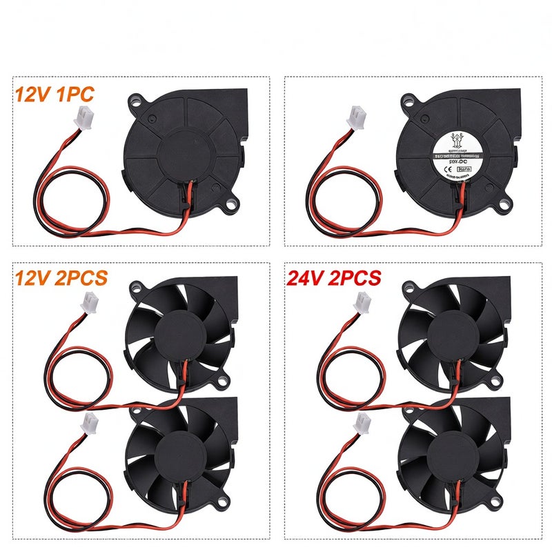 BIGTREETECH 5015 Cooling Fan 50x50x15mm 12V/24V Brushless Fan Blower Fan 2-Pin Connector for 3D Printer Parts - Image 5