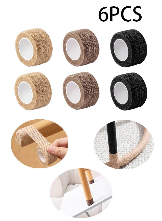 Generic 6 Rolls of 2 m Silent Self-adhesive Tape for Non-slip Protective Foot Pads for Tables and Chairs, Finger Guards and Other Uses  - Image 1