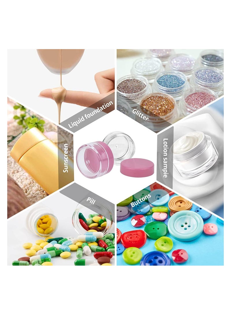 إكسفور 30 حاوية مستحضرات التجميل ، الاكريليك جرة جولة شفافة ، لا تحتوي على ثنائي الفينول أ عينة جرة ، ومستحضرات التجميل النسائية ، مستحلب ، كريم ، ومستحضرات التجميل ، الخرز ، ظلال العيون ( 10g / 10ml ) - Image 3