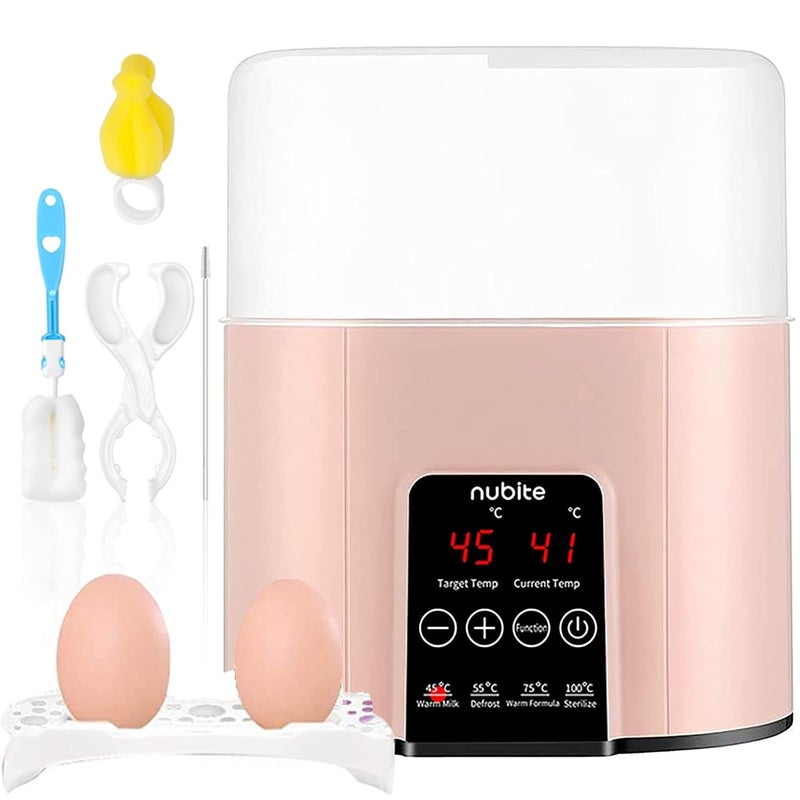 nubite Double Baby Bottle Warmer 24H Constant Mode for All Bottles, Breastmilk Baby Milk Heater, Heating Baby Food, Formula Water Warmer for Twins, Accurate Temperature Control - Image 1