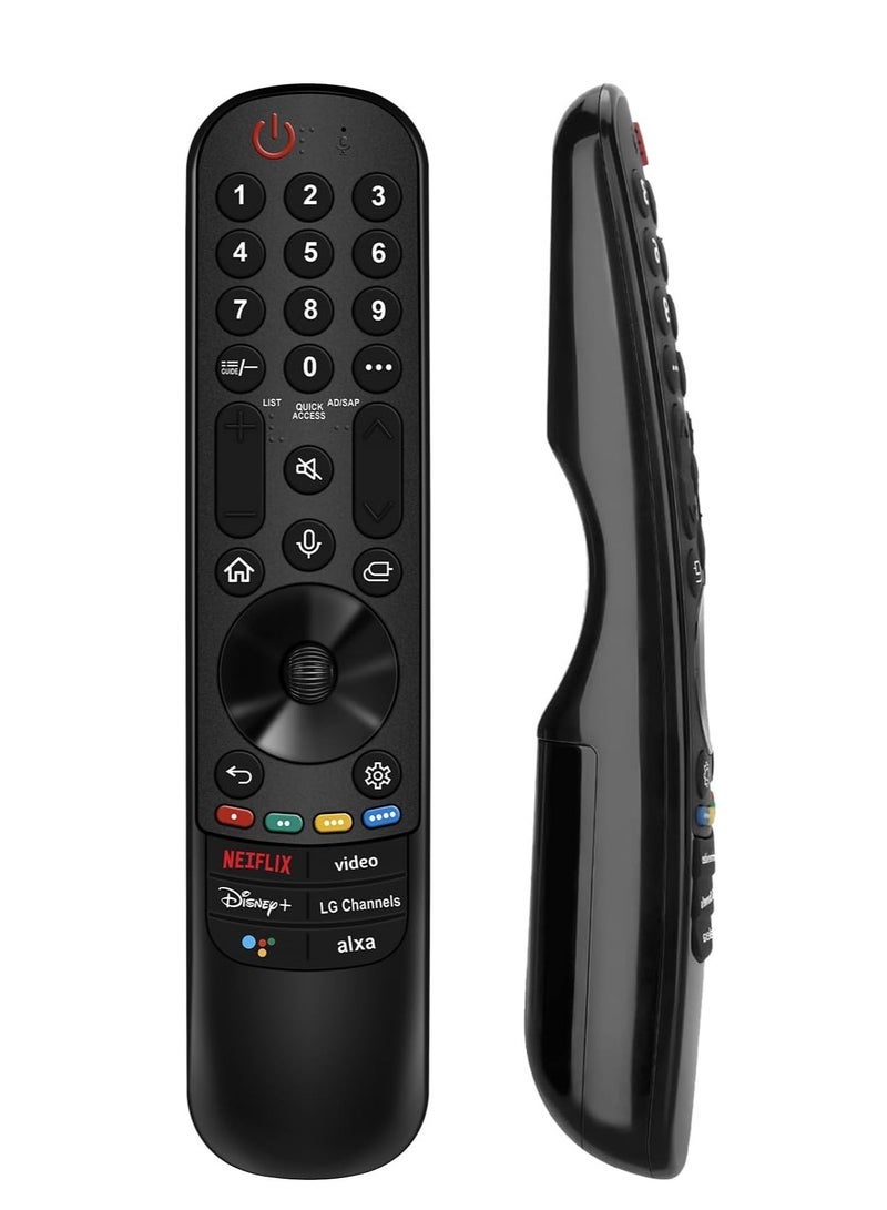 PopZa Universal LG Smart TV Remote Control Replacement for 2019–2024 LG TVs – Compatible with Magic Remote Models MR20GA, MR21GA, MR22GA, MR23GA, MR24GA – Voice Control, Pointer Function, Plug & Play, Ergonomic Design – 1-Year Warranty - Image 1