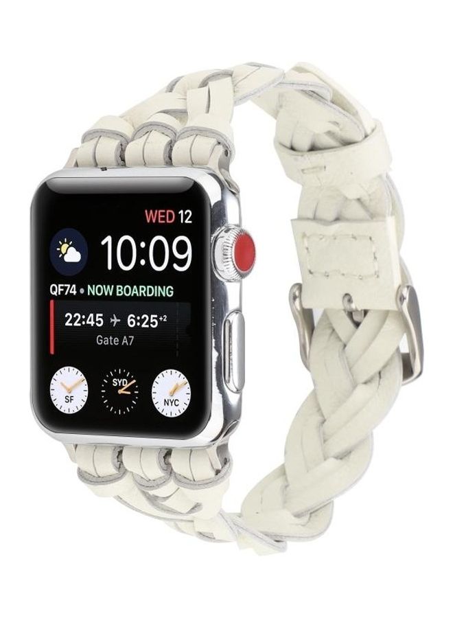 نيبمينينت سوار بديل لساعة أبل سيريس 7/6/5/4/3/2/1/SE مقاس 38/40/41 مم أبيض - Image 3
