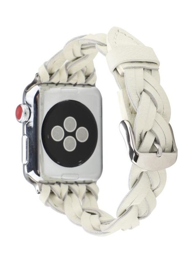 نيبمينينت سوار بديل لساعة أبل سيريس 7/6/5/4/3/2/1/SE مقاس 38/40/41 مم أبيض - Image 4