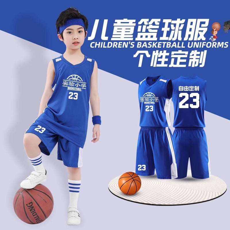 Children'S Basketball Uniform Suit Men'S Game Sports Team Uniform Women'S New Primary School Student Breathable Training Jersey Printed Number - Image 5