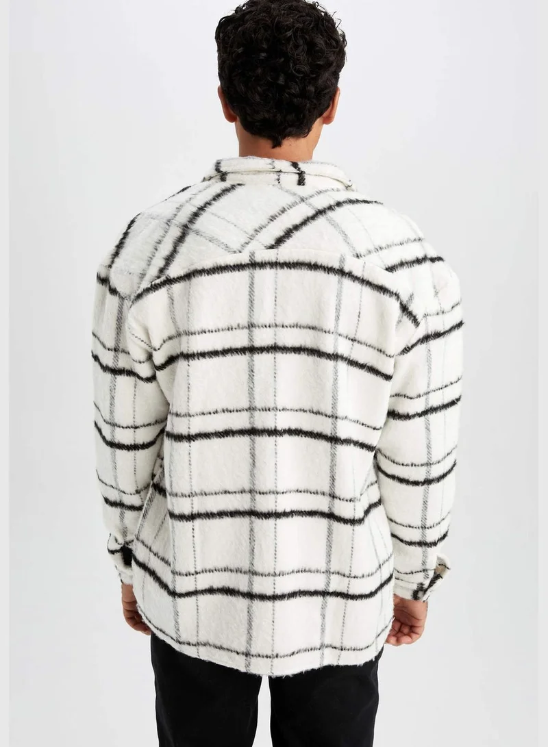 DeFacto Man Oversize Fit Woven Long Sleeve Shirt
