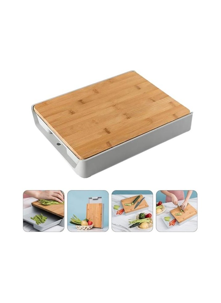 Generic - HEYLF Cutting Board Kitchen Cutting Board Storage Container Slides Out Of Drawer Cutting Board. - Image 1