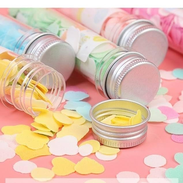 Bittern Set of 4 Paper Soap | Disposable Mini Soap Paper | Scented Soap Bath Flakes | Portable Flower Tube Petals | Tube Shape Bottle Paper Soap For Travelling - Image 5
