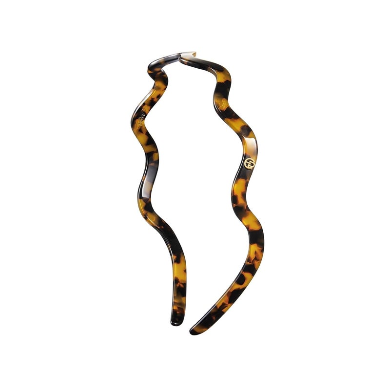 EVITA PERONI Wavy Glasses Headband Hair Band Designed for Eyewear, Comfortable Headbands for Women Fashion Thin Headbands Non Slip No Pressure, No Headache-Tortoise