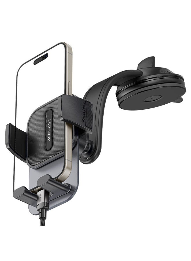 ACEFAST Car Mount Holder D26, Rotation and Angle Adjustment, Widely Compatible, Soft Silicone Pads, Three-axis Linkage, Stable Fixation - Black - Image 2