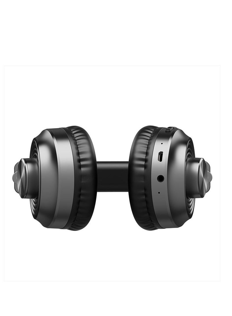 GULFLINK 200mah Folding Wireless Headset Bluetooth Competitive Game Music Sports Plug Cartoon Wireless Headset Grey - Image 5