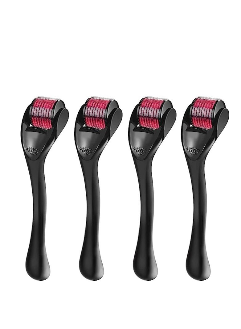 Derma Roller مجموعة ديرما رولر، 4 عبوات - (0.5 مم/0.75 مم/1 مم/1.5 مم) 540 إبرة دقيقة من التيتانيوم | العناية بالبشرة والوجه | أدوات تدليك احترافية - Image 2