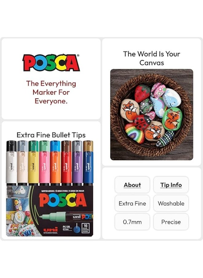 بوسكا قلم تحديد بوسكا - PC-1M فائق الدقة 0.7 مم، 16 لونًا - Image 3