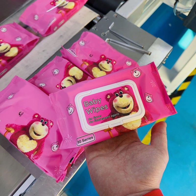 Factory Small Yellow Duck Wipes Small Bee Baby Wipes Hand Mouth Available Large Bag 80 Series With Lid - Image 1