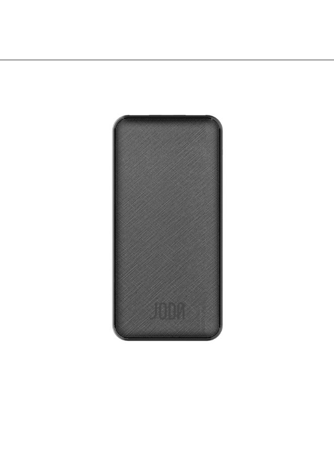 جودا بطارية متنقلة JODA بسعة 10000 ملي امبير بقوة 22.5 واط بمنفذ تايب سي ومنفذين يو اس بي - اسود - Image 2