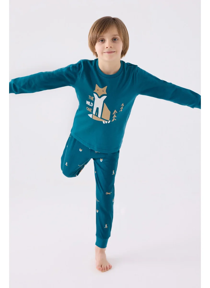 روليبولي Boy Long Sleeve Pajama Set RP3432 Dark Duck Green