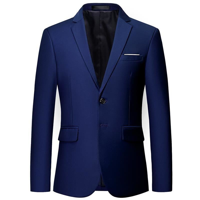 Purple Slimming Oversize Studio Two-button Korean-style Slim-fit Small Suit Jacket Mens Overalls Host Dress Sapphire Blue