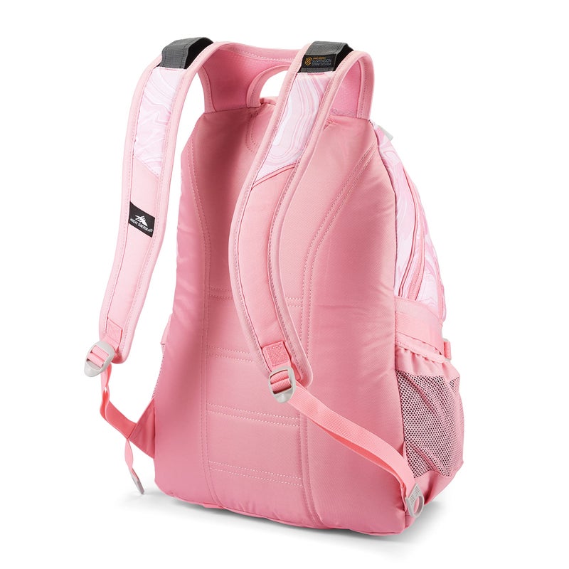 High Sierra Loop Backpack, Travel, or Work Bookbag with tablet sleeve, One Size, Pink Marble - Bubblegum Pink - Image 3