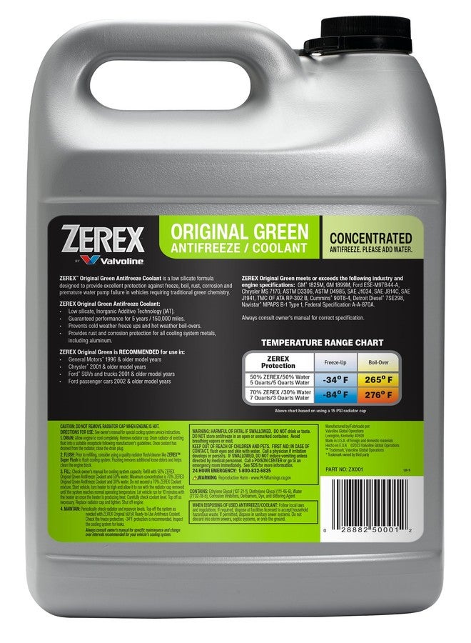 Zerex Original Green Antifreeze/Coolant, Concentrated - 1gal - Image 2