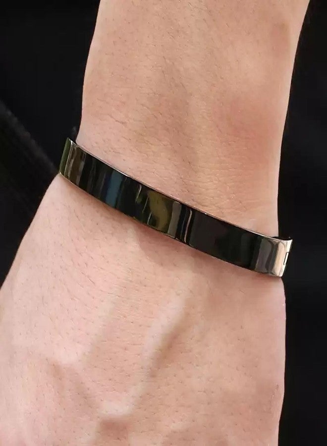 IGA COLLECTION Stainless Steel Titanium Kada with Elegant Design for Men & Women Comfortable Party & Everyday wear Trendy Glossy Finish Armlet/Kada(IC - 902 SS KADA BLACK) - Image 5