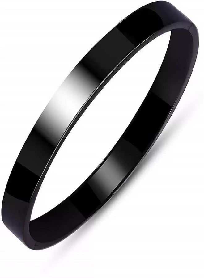 IGA COLLECTION Stainless Steel Titanium Kada with Elegant Design for Men & Women Comfortable Party & Everyday wear Trendy Glossy Finish Armlet/Kada(IC - 902 SS KADA BLACK) - Image 3