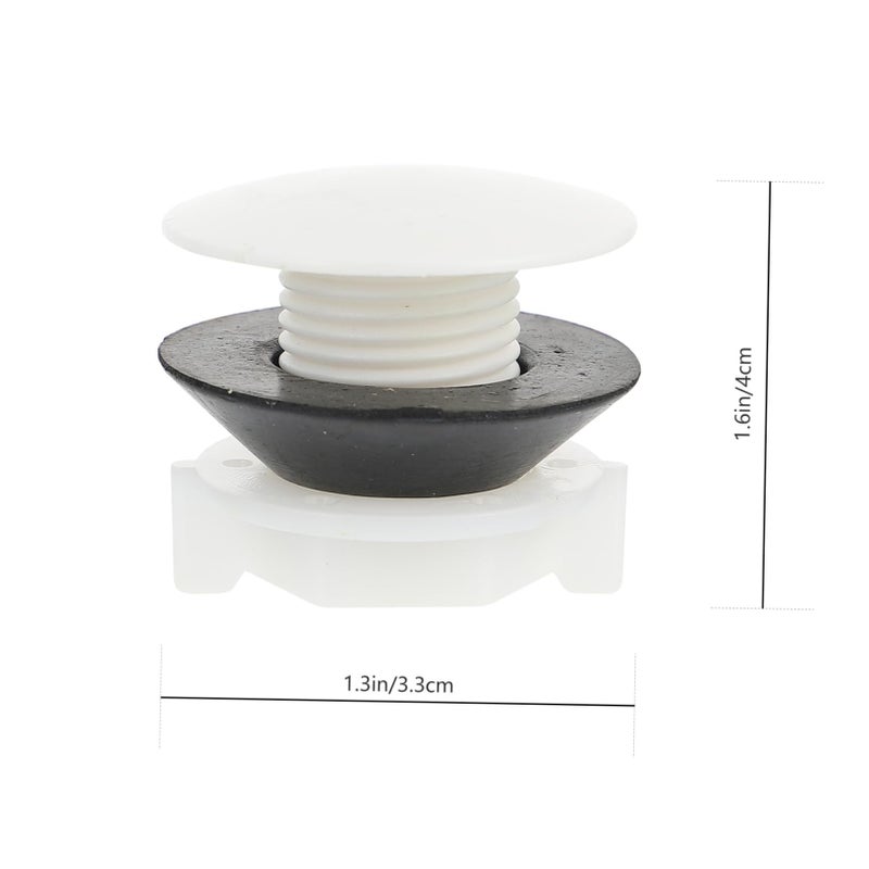 2Pcs White Plastic Toilet Tank Plug Caps For Easy Installation Fish Tank Bathroom - Image 3