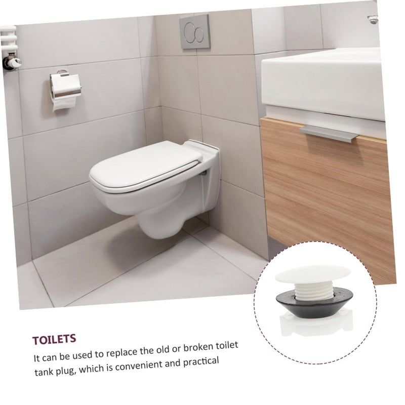 2Pcs White Plastic Toilet Tank Plug Caps For Easy Installation Fish Tank Bathroom - Image 4