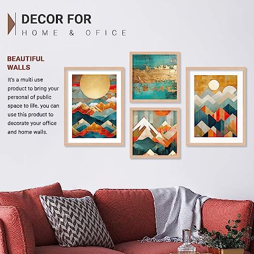 walllane - Modern Art Mountain Painting For Living Room Bedroom Office | Nature Inspired Painting | Painting For Wall Decoration (10 Inch x 13 Inch) Set 4 Cate- 016 - Image 5