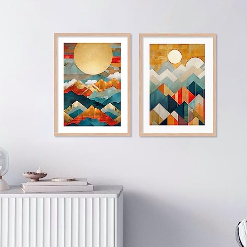 walllane - Modern Art Mountain Painting For Living Room Bedroom Office | Nature Inspired Painting | Painting For Wall Decoration (10 Inch x 13 Inch) Set 4 Cate- 016 - Image 4