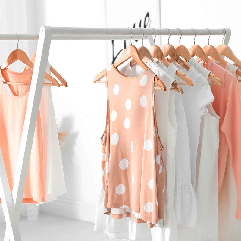 ZEPOLI Coat Hanger Wide Shoulder Wooden Hangers with Non Slip Pants Bar Smooth Finish Solid Wood Coat Hanger 360 Swivel Hook Dress Jacket Heavy Hangers Pack of 6 Regular Hanger - Image 4