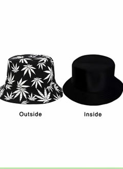 Generic Double face Foldable sun Cotton unisex bucket travel hat  - Image 2