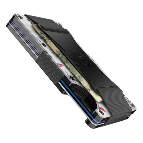 The Ridge Ridge Wallet for Men - Slim Minimalist Compact Wallet and Card Holder, RFID Protected Front Pocket Wallets for Men with Integrated Cash Strap (Aloha) - Image 4