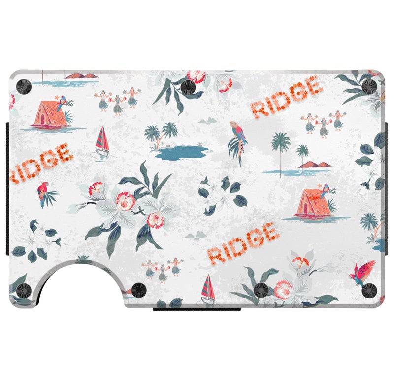 The Ridge Ridge Wallet for Men - Slim Minimalist Compact Wallet and Card Holder, RFID Protected Front Pocket Wallets for Men with Integrated Cash Strap (Aloha) - Image 5