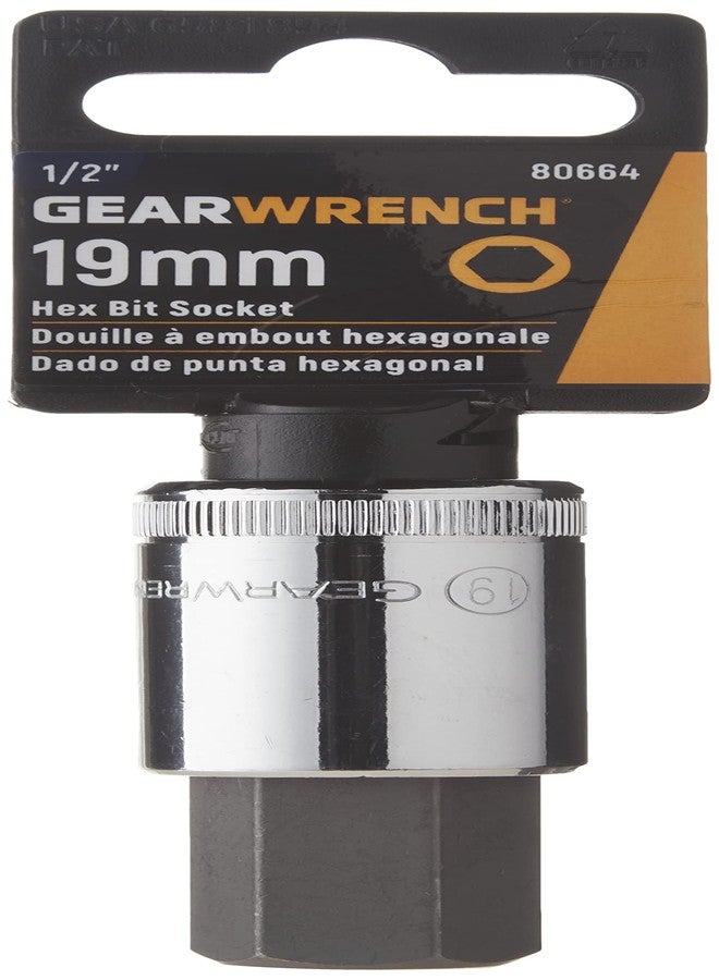 GEARWRENCH 1/2" Drive Hex Bit Socket, 19mm - 80664 - Image 3