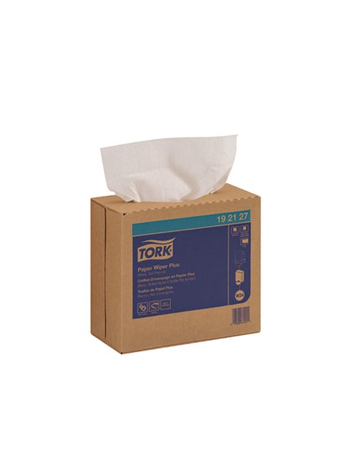 Tork 192127 Paper Wiper Plus PopUp Box 1Ply 925 Width x 1625 Length White Case of 8 Boxes 100 per Box 800 Towels
