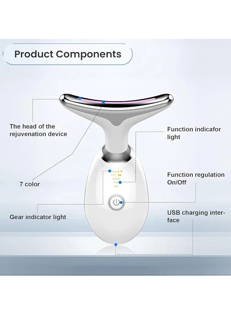 أكاليكس جهاز تدليك الوجه والرقبة، جهاز تجميل الوجه والرقبة، أداة متعددة الوظائف للعناية ببشرة الوجه، لمكافحة الشيخوخة، ورفع وشد البشرة المترهلة، روتين العناية في المنزل (أسود) - Image 4