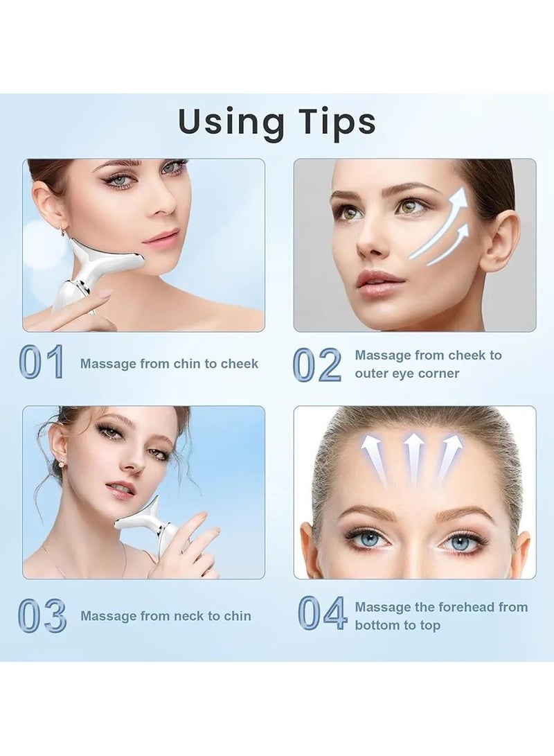 أكاليكس جهاز تدليك الوجه والرقبة، جهاز تجميل الوجه والرقبة، أداة متعددة الوظائف للعناية ببشرة الوجه، لمكافحة الشيخوخة، ورفع وشد البشرة المترهلة، روتين العناية في المنزل (أسود) - Image 5