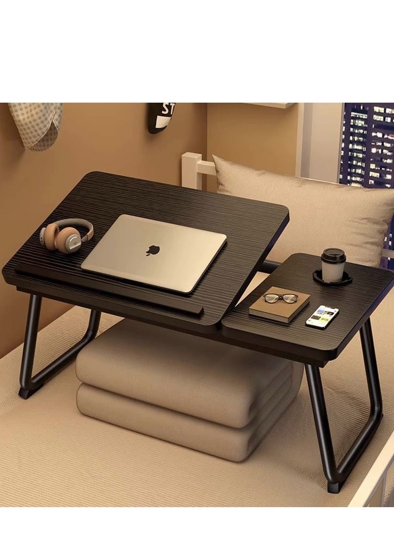 كيدل طاولة كمبيوتر محمولة للأريكة والسرير، طاولة كمبيوتر محمولة/حامل محمول، طاولة سرير صغيرة قابلة للتعديل والطي للكمبيوتر المحمول والكتابة، طاولة سرير مع حامل أكواب - Image 1