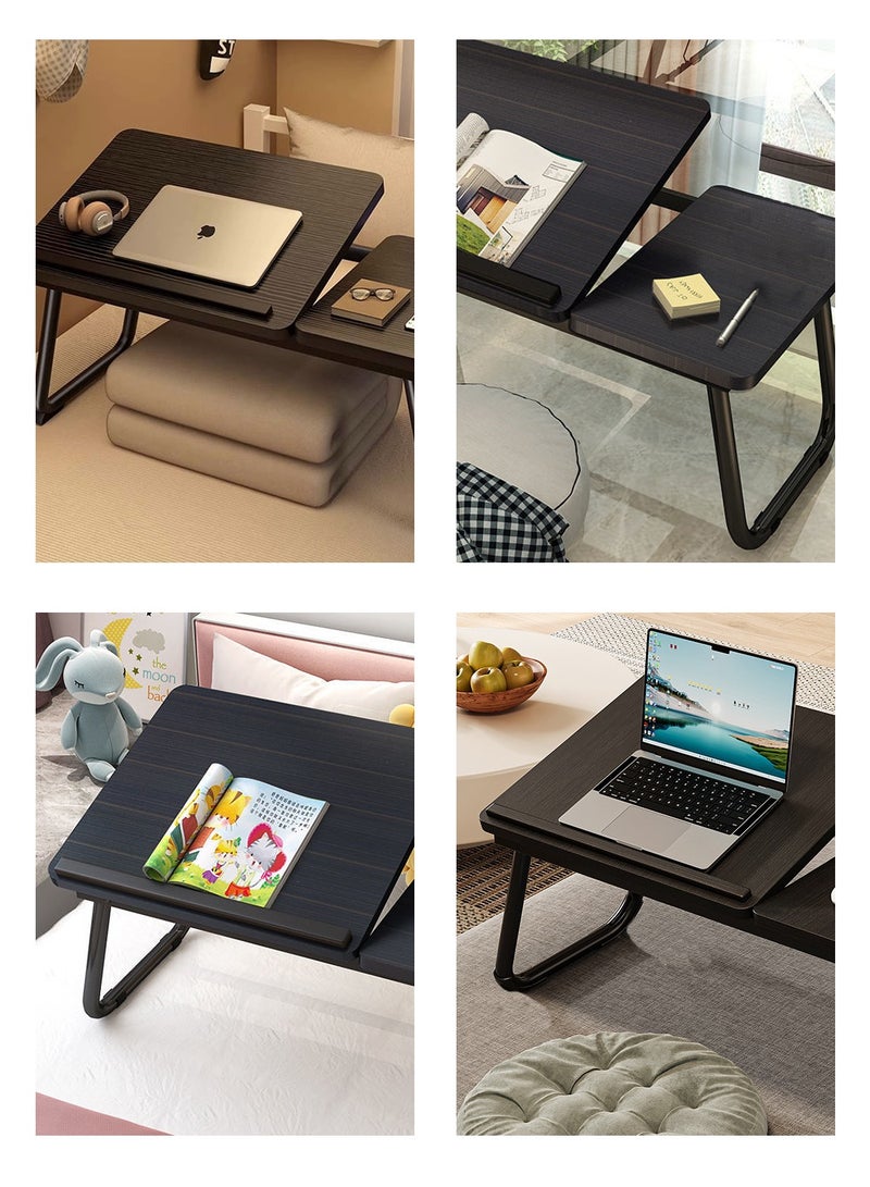 كيدل طاولة كمبيوتر محمولة للأريكة والسرير، طاولة كمبيوتر محمولة/حامل محمول، طاولة سرير صغيرة قابلة للتعديل والطي للكمبيوتر المحمول والكتابة، طاولة سرير مع حامل أكواب - Image 4