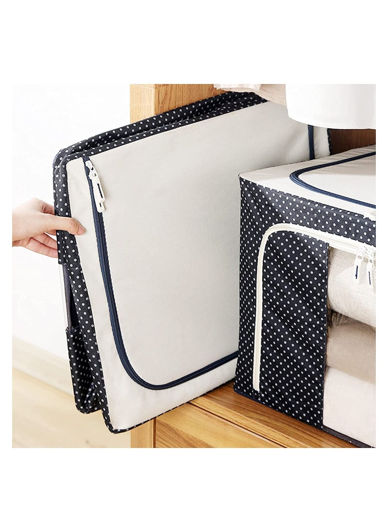 2pcs Storage Boxes Clothes Storage Container Set Oxford Cloth Closet Organizer Boxes With Steel Frame, Easy to Fold with Sturdy Zipper,Storage for Clothes,Bed ,Blankets,Bedding,Pillow - pzsku/Z213A950CC270F77798D3Z/45/_/1661844968/7e32dac9-d5b6-4077-9f33-22661dff61cf