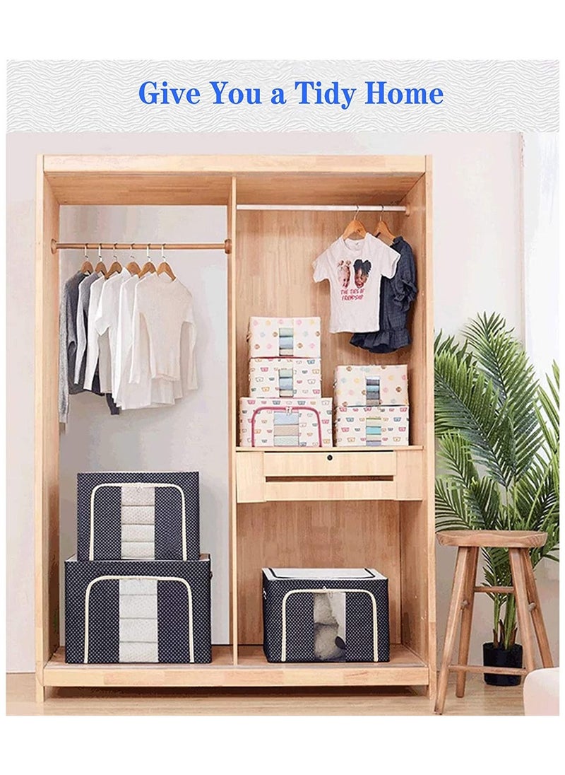 2pcs Storage Boxes Clothes Storage Container Set Oxford Cloth Closet Organizer Boxes With Steel Frame, Easy to Fold with Sturdy Zipper,Storage for Clothes,Bed ,Blankets,Bedding,Pillow - pzsku/Z213A950CC270F77798D3Z/45/_/1661844968/e102d6ca-bdfd-4d4e-92a2-4d4992489291