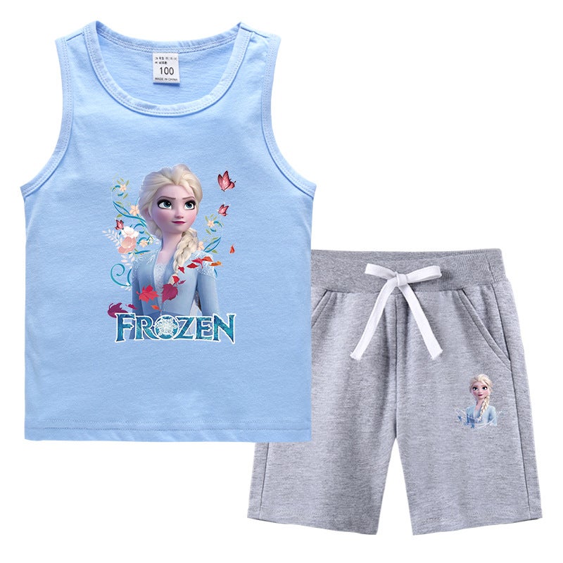 2023 Children'S Summer Vest Pants Sports Casual Base Shirt Outer Wear Thin Sleeveless Two-Piece Suit For Small And Medium-Sized Children - Image 3