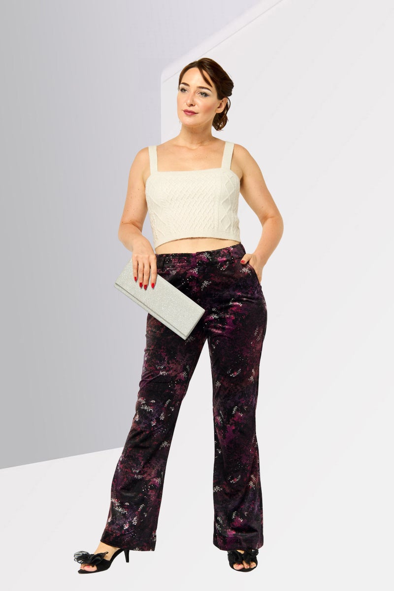 Scotch & Soda سروال نسائي بقصة عادية مع طباعة شاملة، متعدد الألوان - Image 2