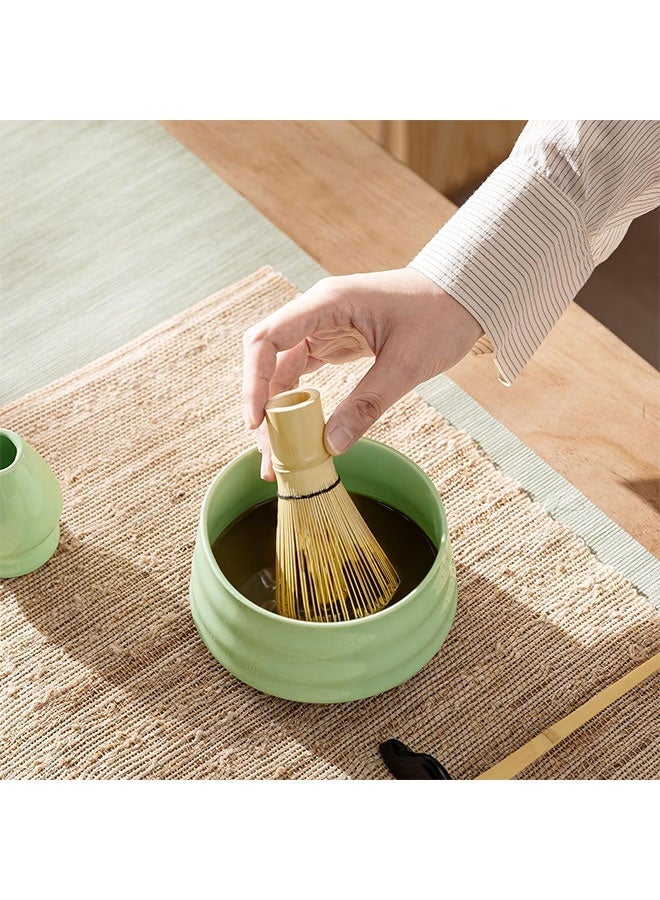 WINEENEE Authentic Japanese Matcha Ceremony Set 7-Piece Handcrafted Bowl Bamboo Whisk Ceramic Whisk Holder Stainless Steel Sifter Complete Tea Tools Kit for Traditional Matcha Preparation Daily Use Gift - Image 3
