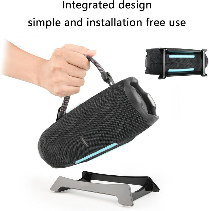 Black Acrylic Desktop Stand Dock For 5 6 Portable Speakers Enhanced Sound - Image 3